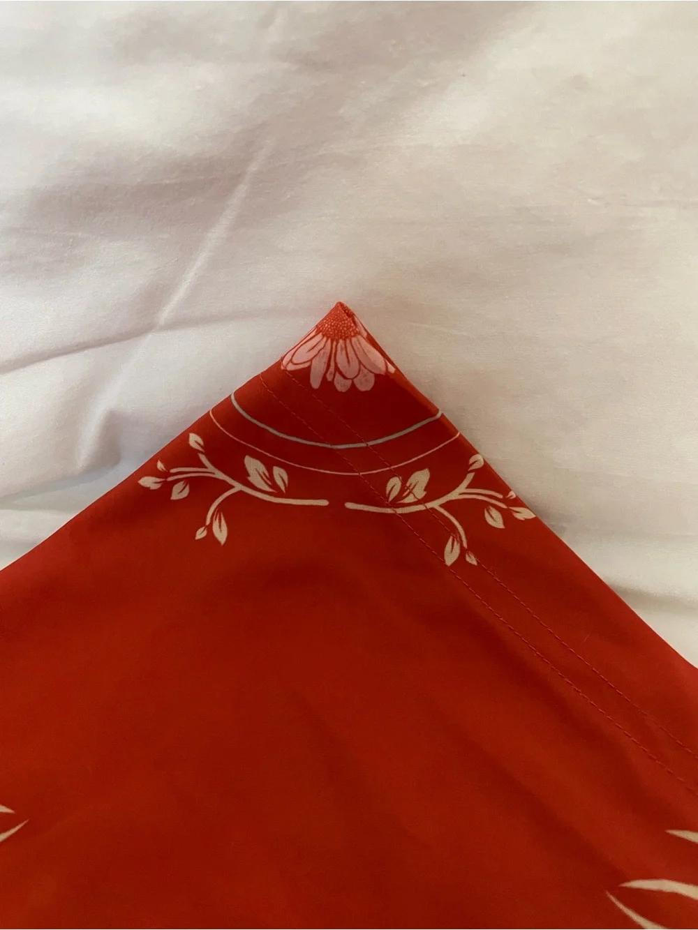 Top Paw Red Floral Bandana-Style Top